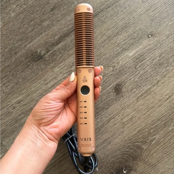 Rose Gold Hair Straightening Comb - Picture 2 of 7